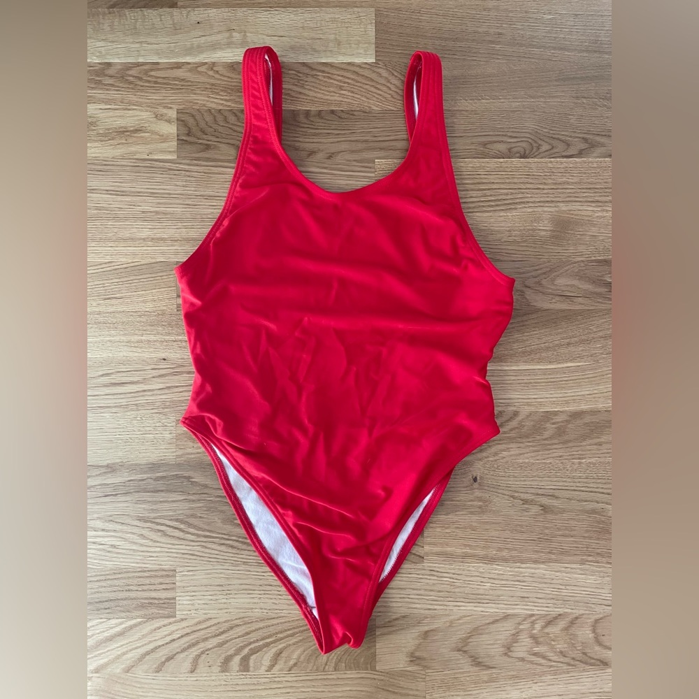 Red One Piece Swimsuit